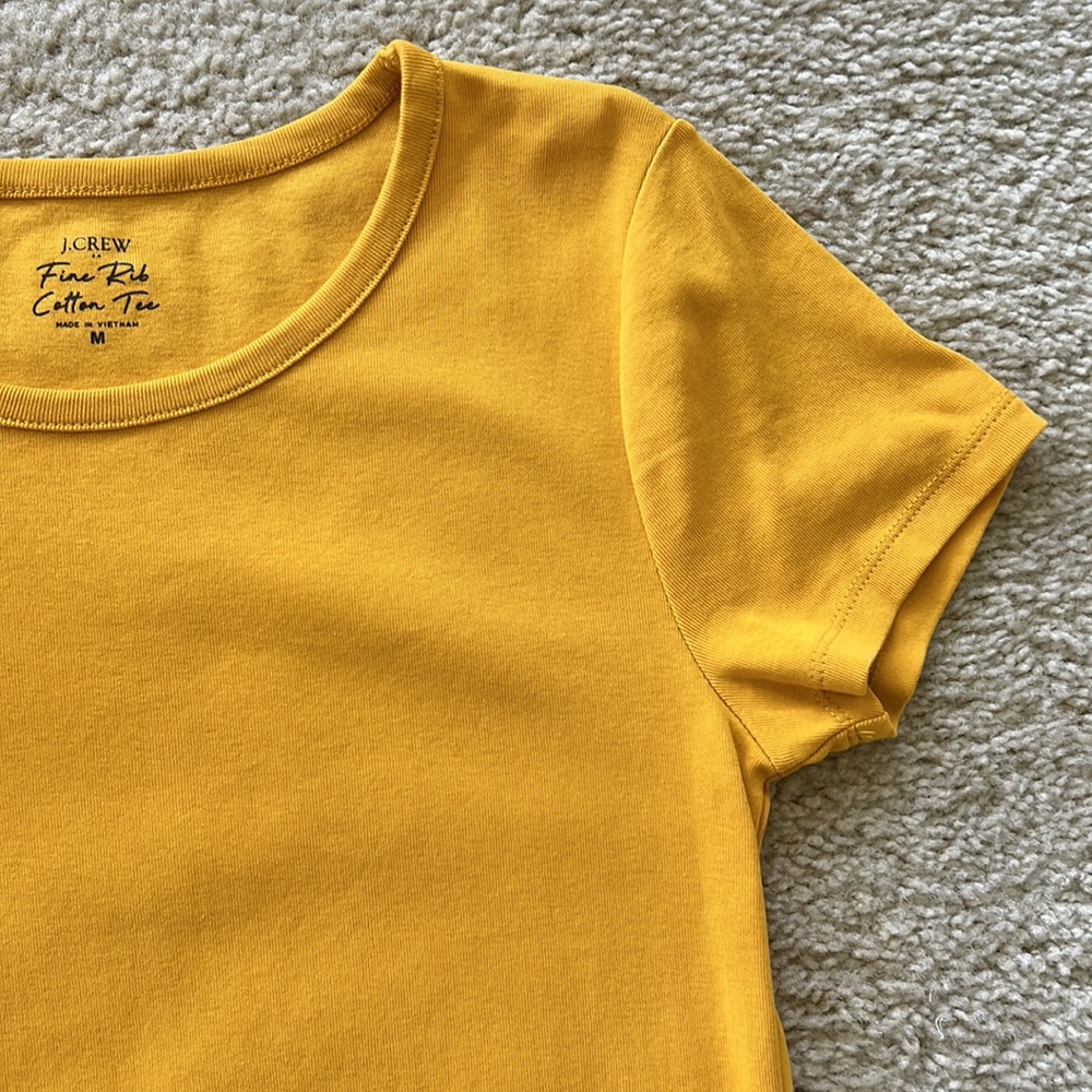 J. Crew Fine Ribbed Cotton Tee - Picture 4 of 6